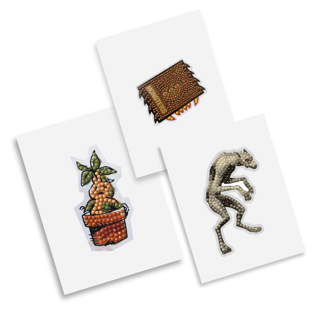 Harry Potter Diamond Art Sticker Pack - example stickers x3