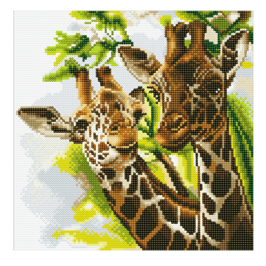 "Friendly Giraffes" Crystal Art Kit 30x30cm