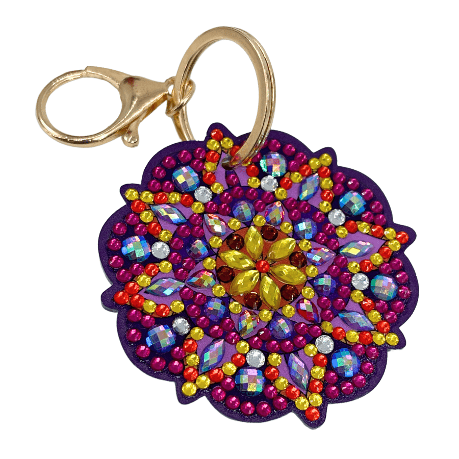 "Mandalas" Crystal Art Keyring Set x3