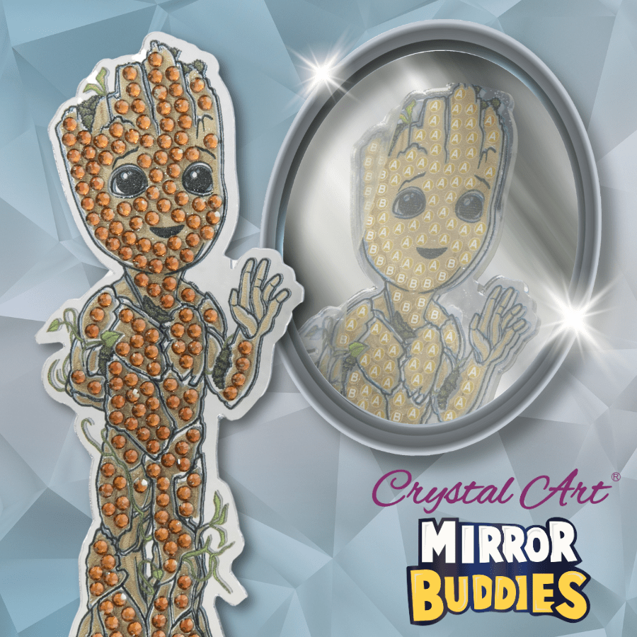 Groot Crystal Art Mirror Buddies Kit MARVEL