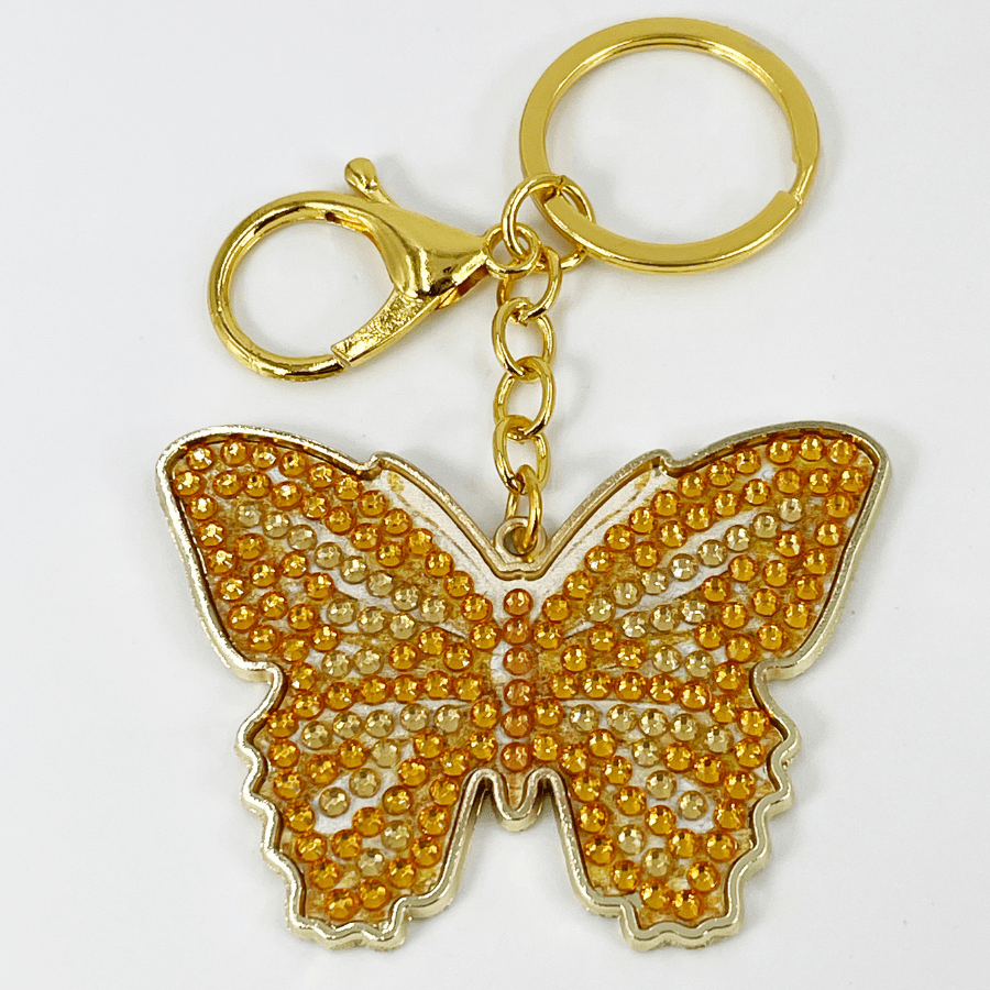 Bonnie Butterfly Crystal Art Metal Keyring Kit