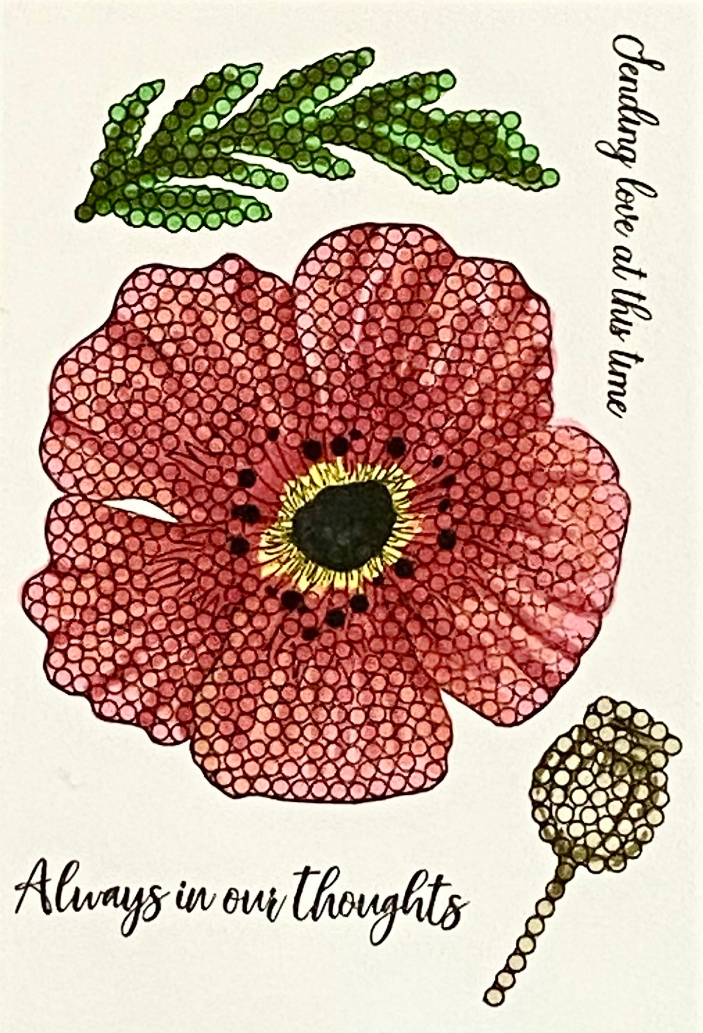 "Poppy Promises" Crystal Art A6 Stamp Set