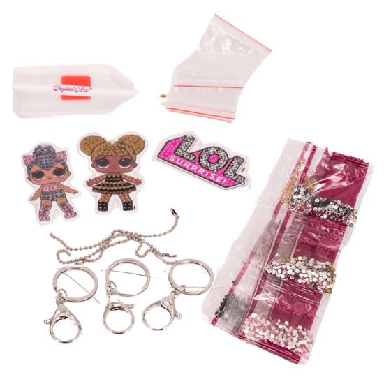 "Kitty Queen & Queen Bee" Crystal Art Keyring Kit