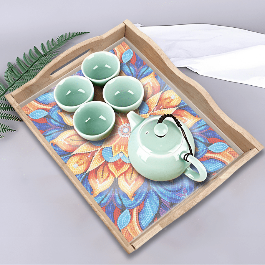 "Mandala" Crystal Art MDF Tray - 35cm x 25cm