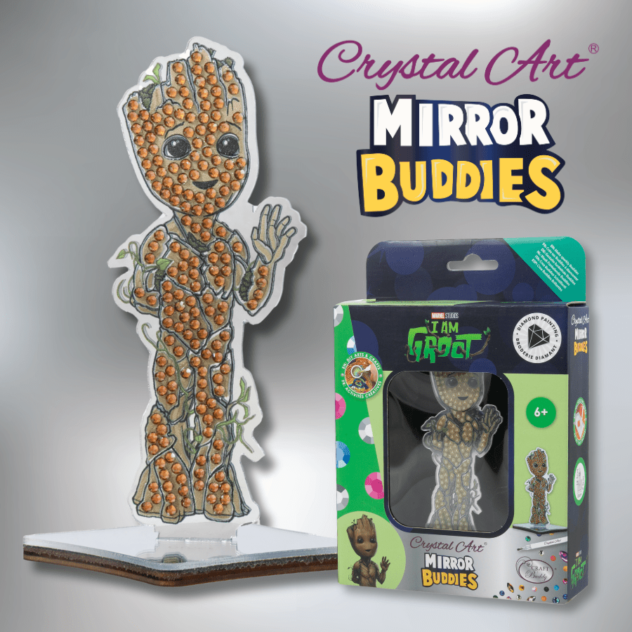 Groot Crystal Art Mirror Buddies Kit MARVEL