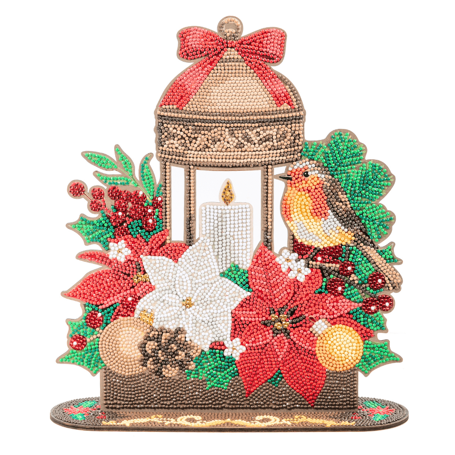 Festive Lantern Crystal Art Wooden Decoration Kit