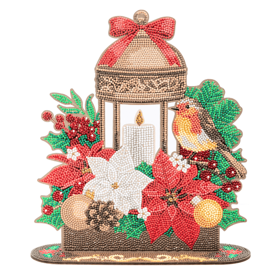 Festive Lantern Crystal Art Wooden Decoration Kit