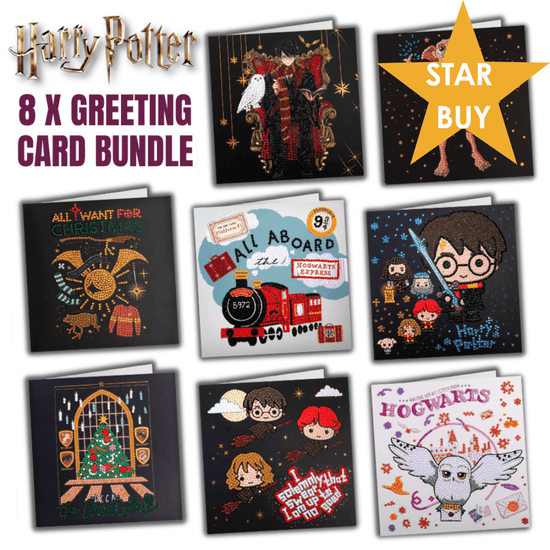 Harry Potter Crystal Art 18x18cm Greeting Card Bundle x 8