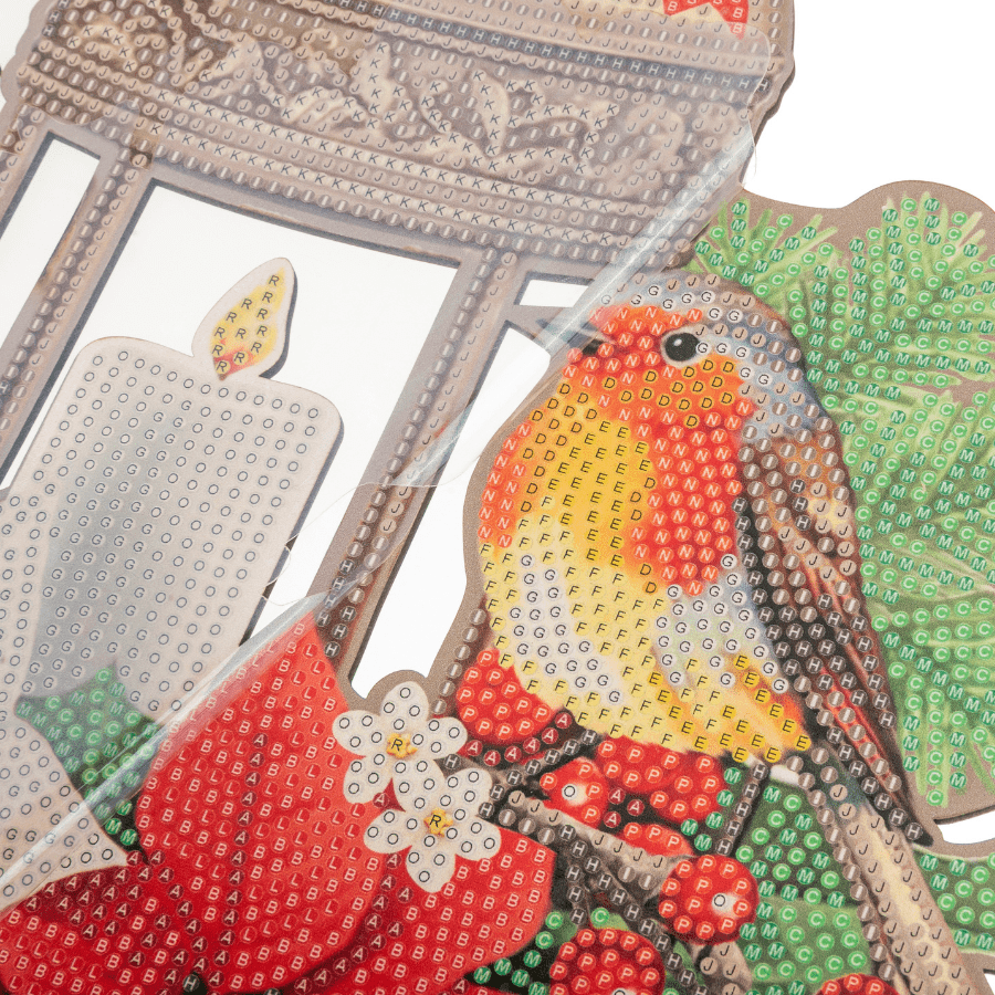 Festive Lantern Crystal Art Wooden Decoration Kit