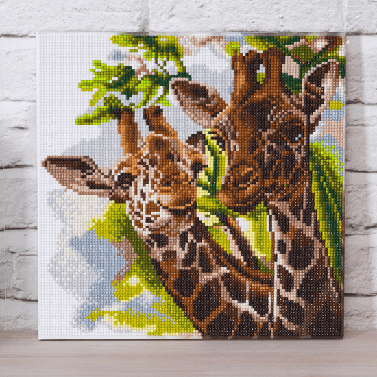 "Friendly Giraffes" Crystal Art Kit 30x30cm