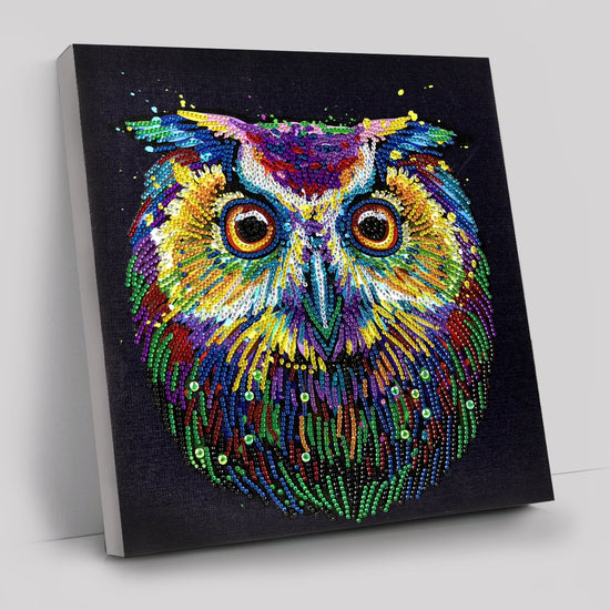 "Nocturnal Wonder" Crystal Art Canvas 30x30cm