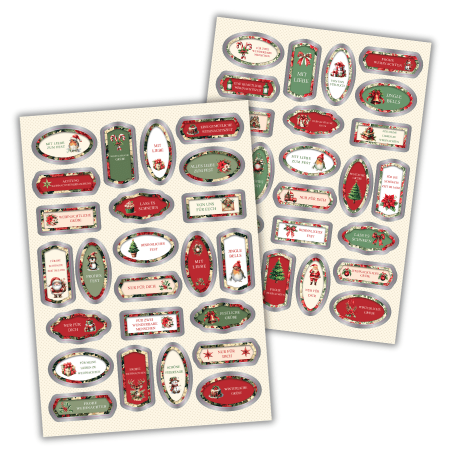 Cute Christmas Village Card Making Kit x 24 Cards