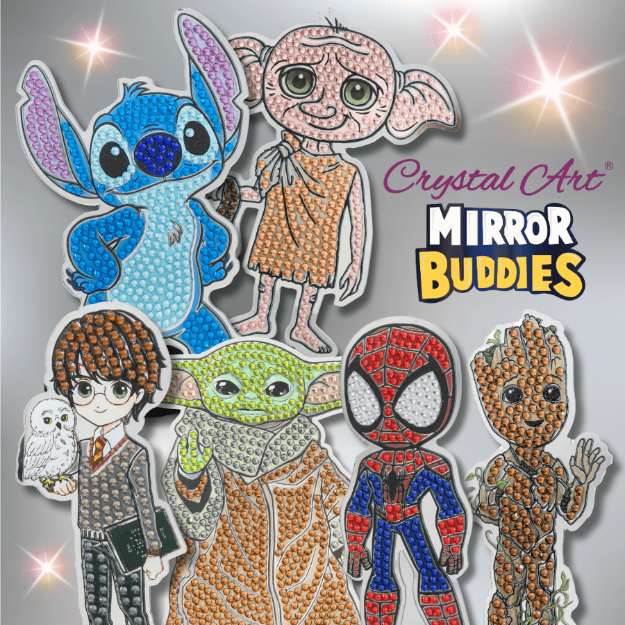 Grogu Crystal Art Mirror Buddies Kit Star Wars