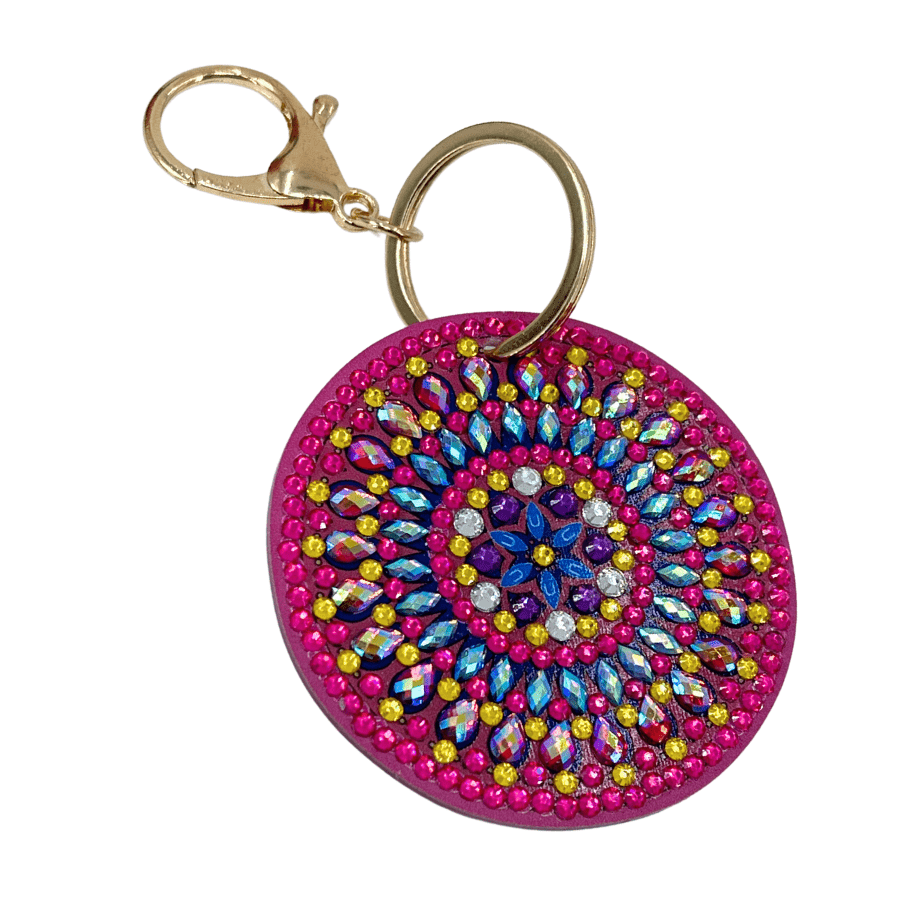 "Mandalas" Crystal Art Keyring Set x3