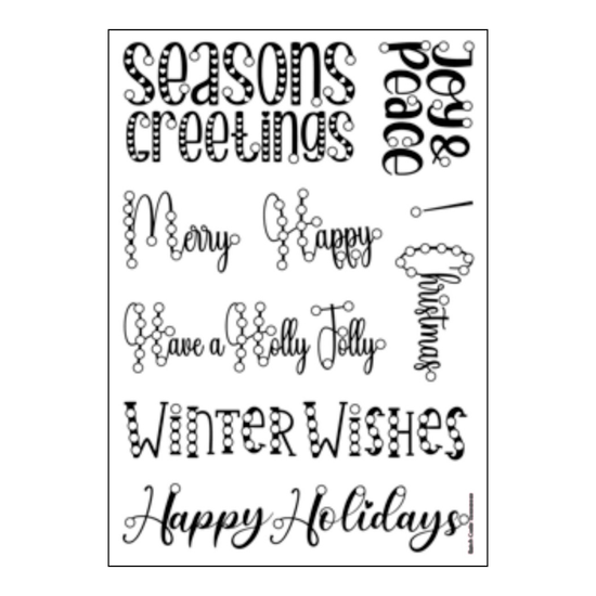 All Kinds Of Festive Greetings Crystal Art A6 Stamp Set 4
