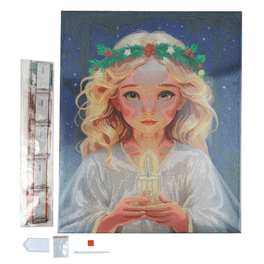 Angel Face Crystal Art Canvas Kit 40x50 4
