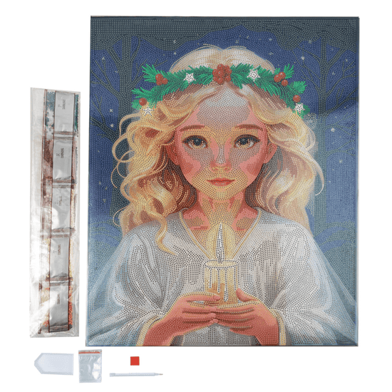 Angel Face Crystal Art Canvas Kit 40x50 4