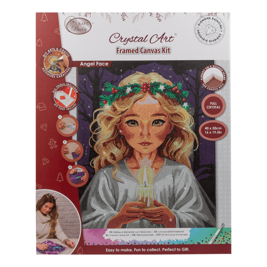 Angel Face Crystal Art Canvas Kit 40x50 5