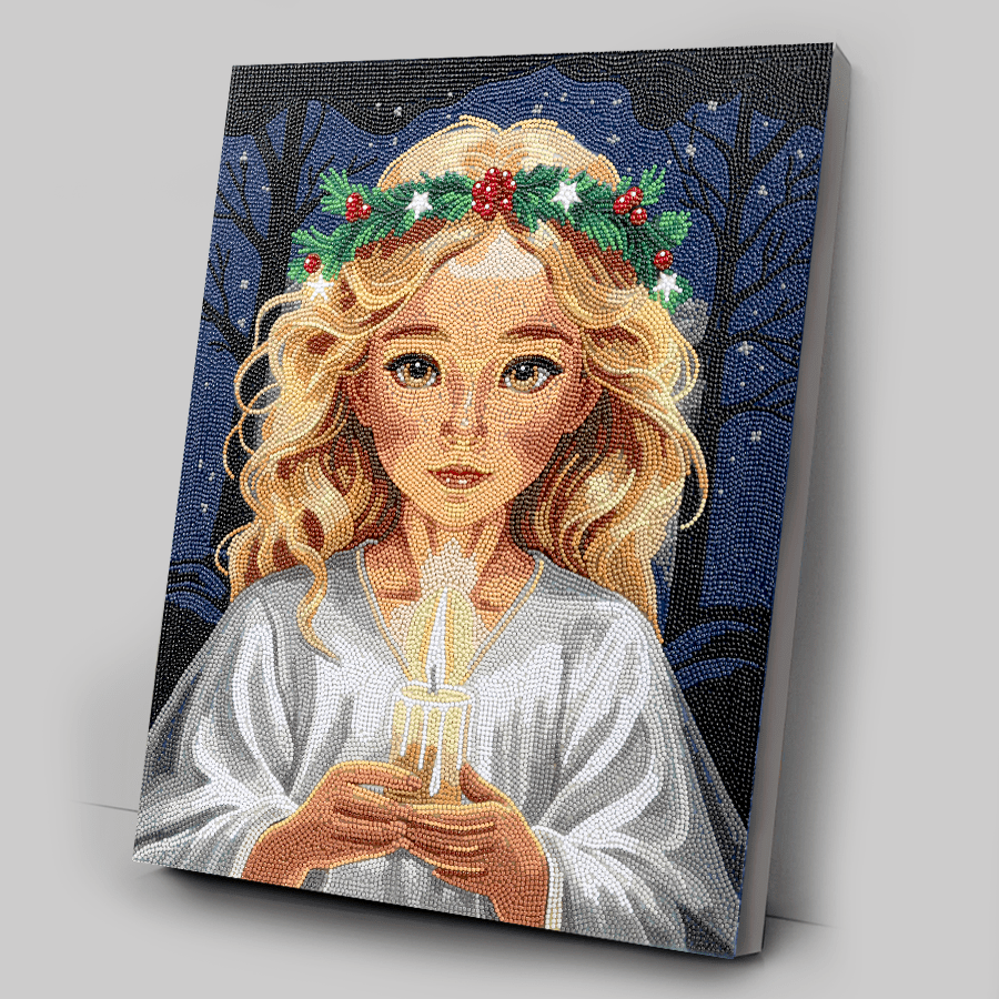 Angel Face Crystal Art Canvas Kit 40x50 9