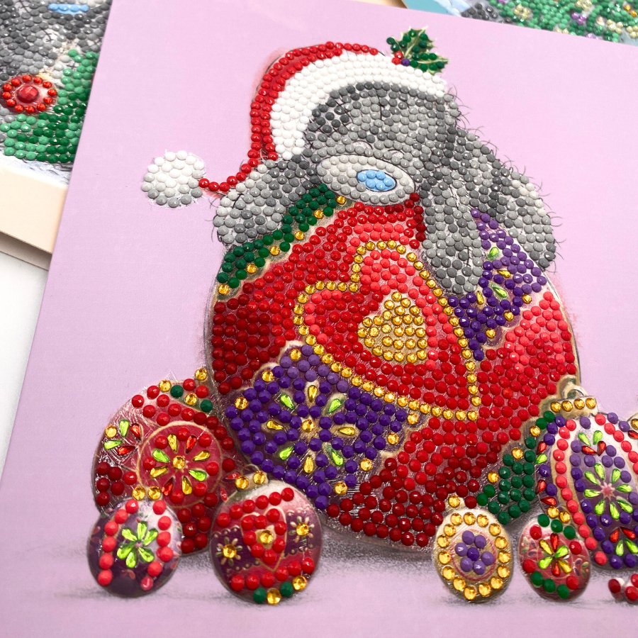 Bauble Bliss Tatty Teddy Crystal Art Card 2