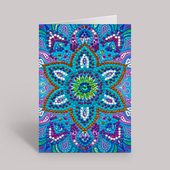 Blue Mandala 10x15 Crystal Art Card 6