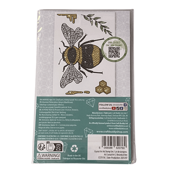 Botanical Bee Crystal Art A6 Stamp Set 2