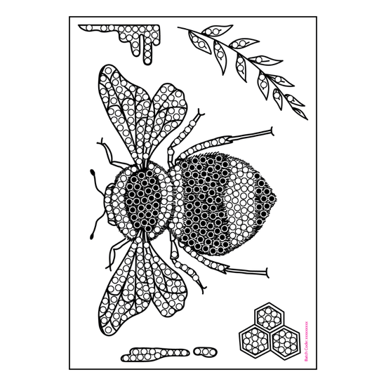 Botanical Bee Crystal Art A6 Stamp Set 7