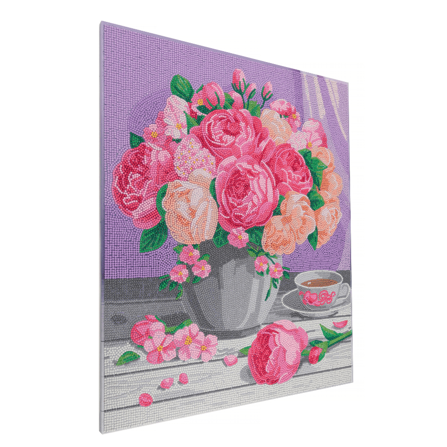 Bouquet Crystal Art Canvas Kit 40x50 angle
