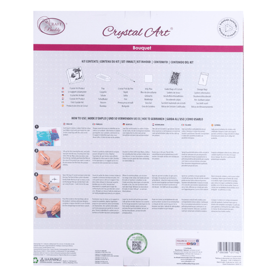 Bouquet Crystal Art Canvas Kit 40x50 back