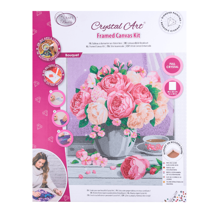 Bouquet Crystal Art Canvas Kit 40x50 pack