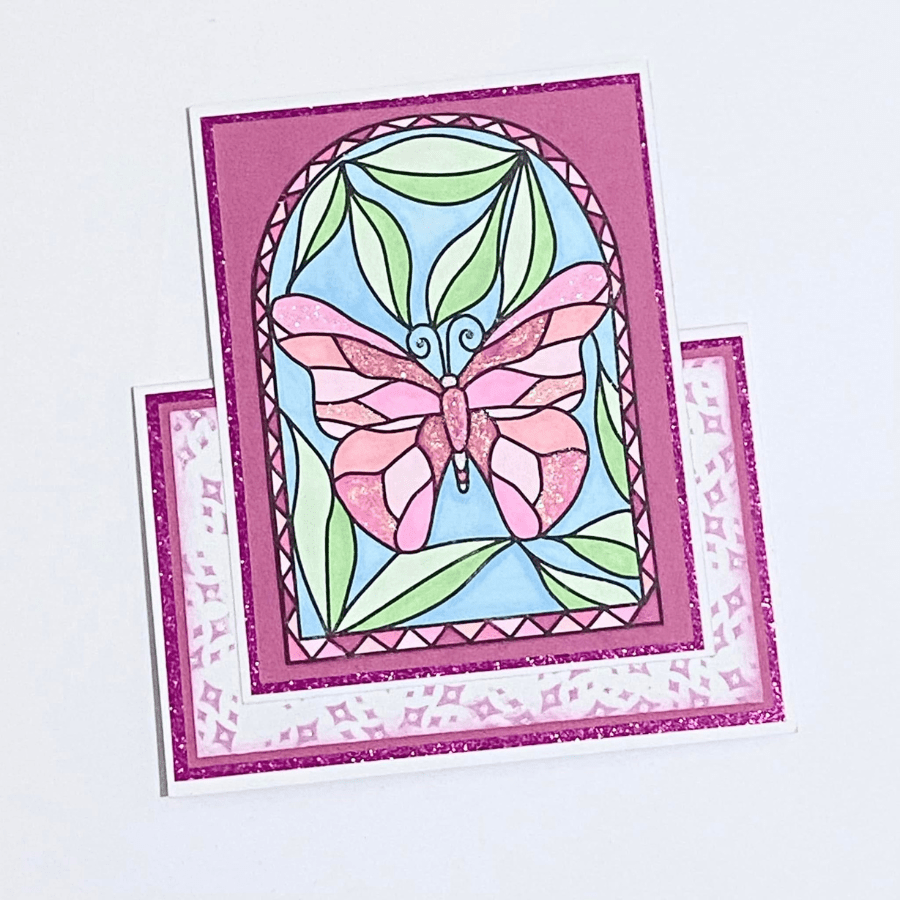 Butterfly Of Light Stained Glass Window A6 Stamp Set 9