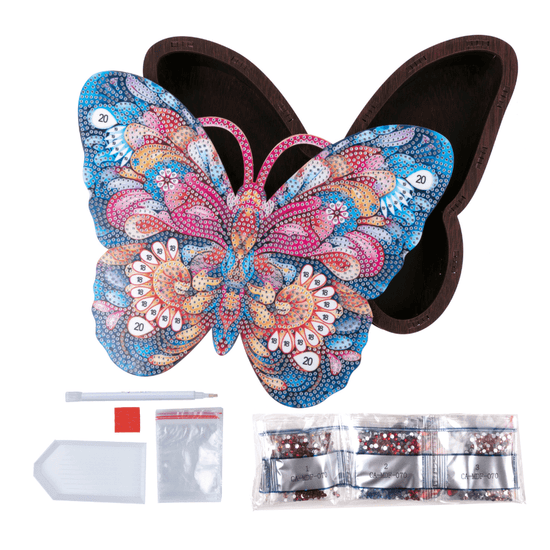 CA-MDF-070 Bright Butterfly Crystal Art Shaped Box Kit 2