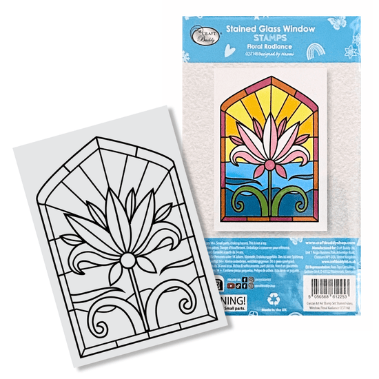 CCST148 A6 Stamp Set Stained Glass Window Floral Radiance 10