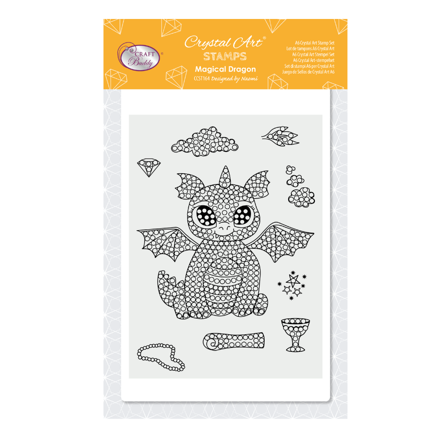 CCST164 Magical Dragon Crystal Art A6 Stamp Set 7