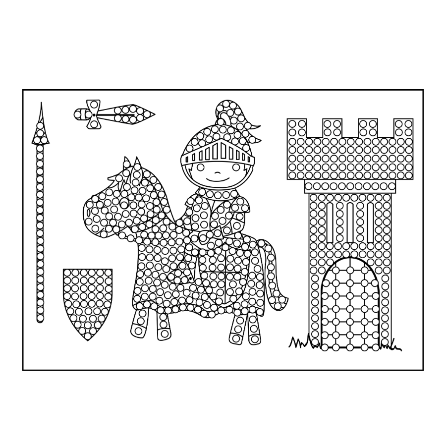 "Noble Knight" Crystal Art A6 Stamp Set