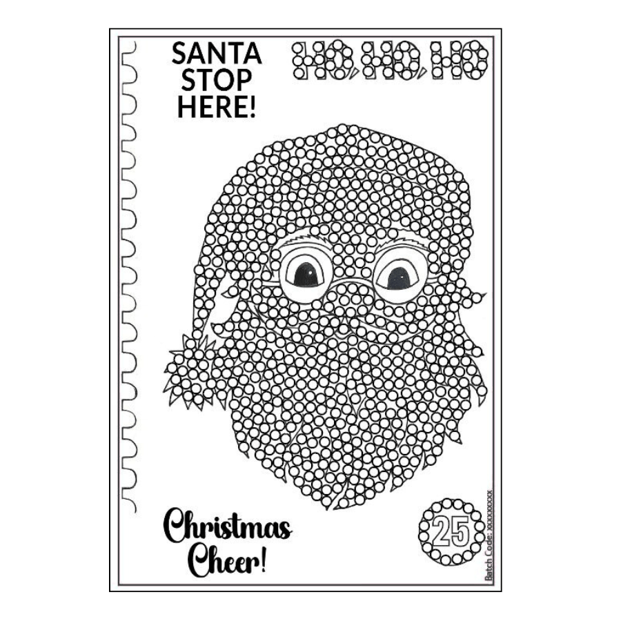 CCST175 Santa Stop Here Crystal Art A6 Stamp Set 2