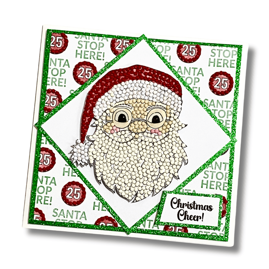  CCST175 Santa Stop Here Crystal Art A6 Stamp Set 4