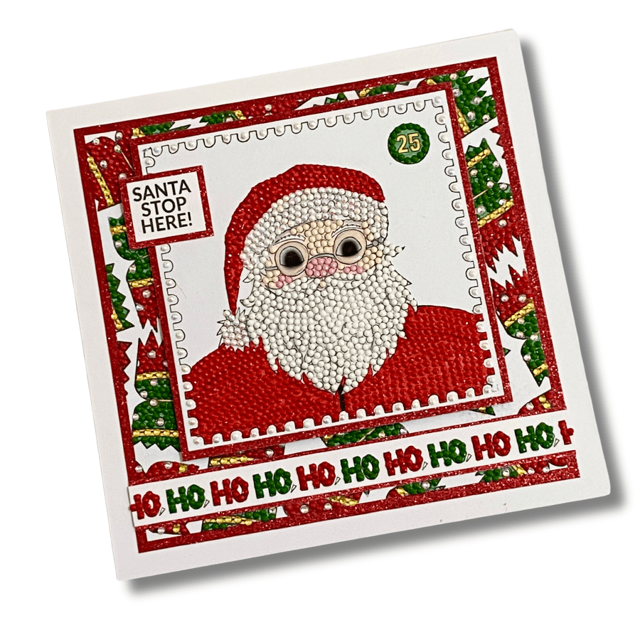 CCST175 Santa Stop Here Crystal Art A6 Stamp Set 5