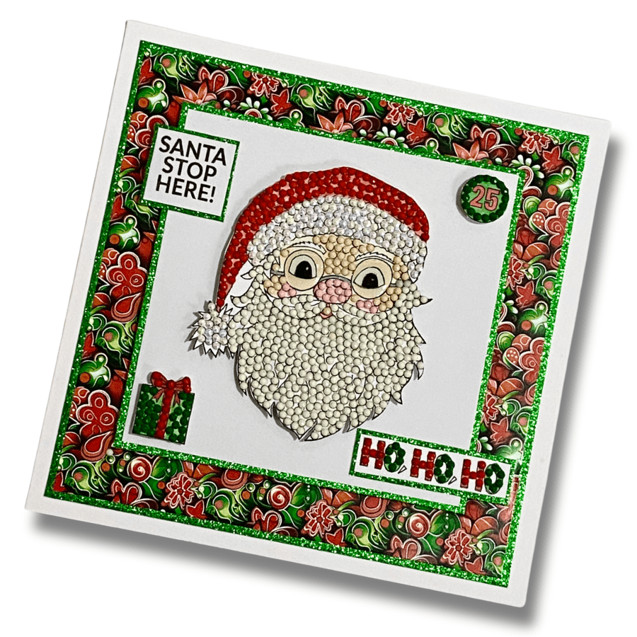 CCST175 Santa Stop Here Crystal Art A6 Stamp Set 6