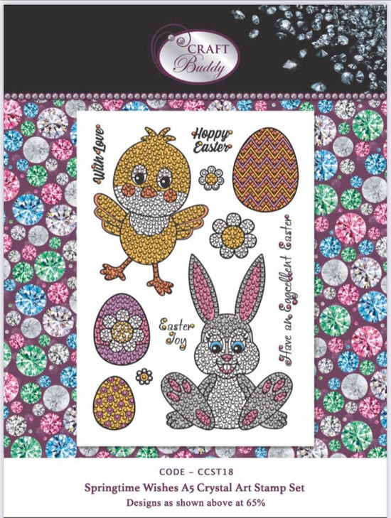 Craft Buddy Easter Party, Crystal Art A5 Stamp Set