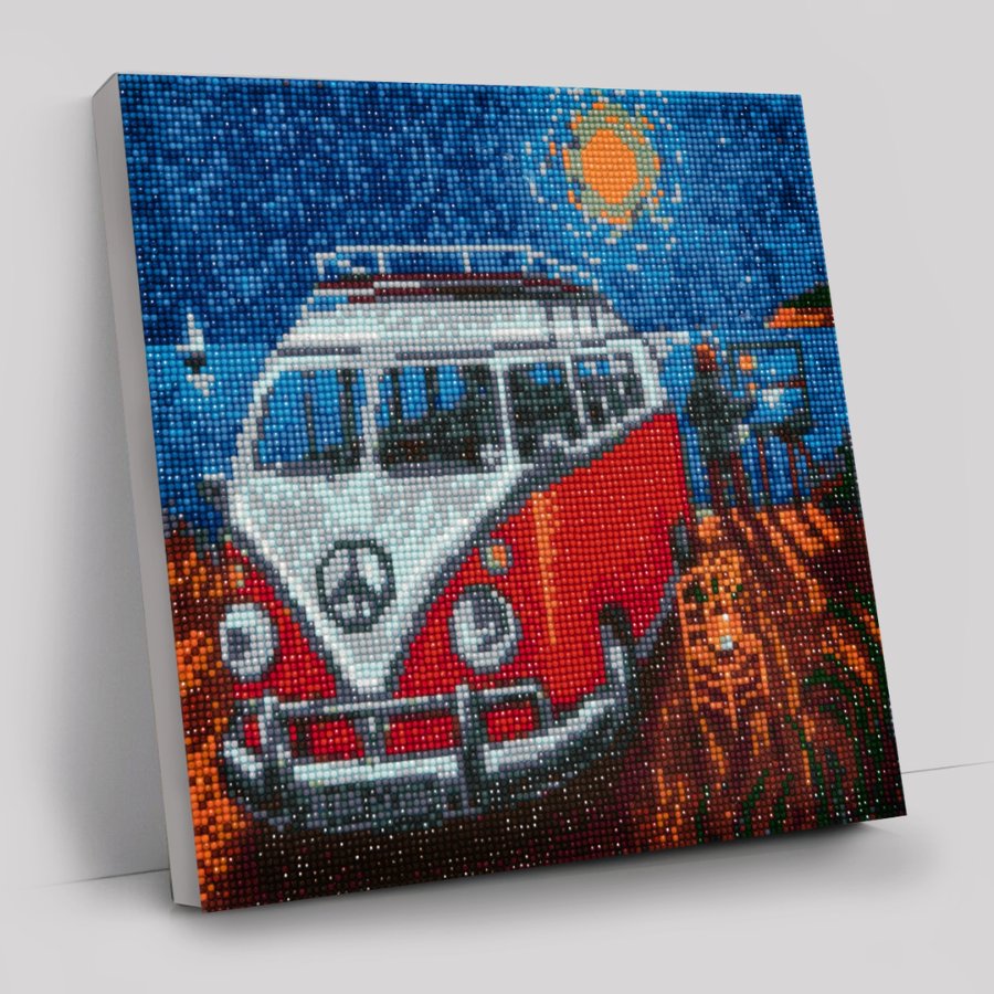 Camper Van Go Crystal Art Kit 30x30cm