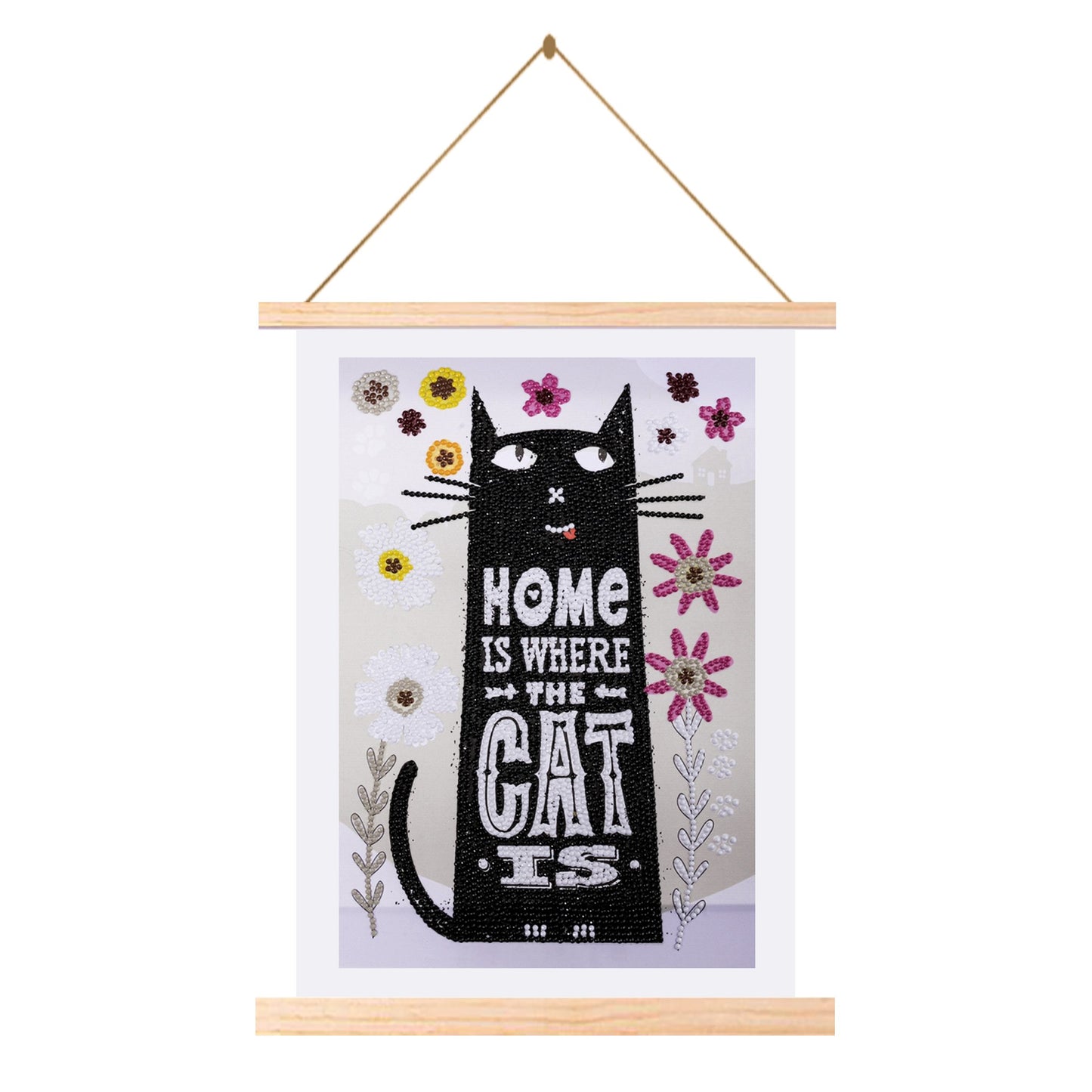 Cat At Home Mini Crystal Art Scroll Kit 2