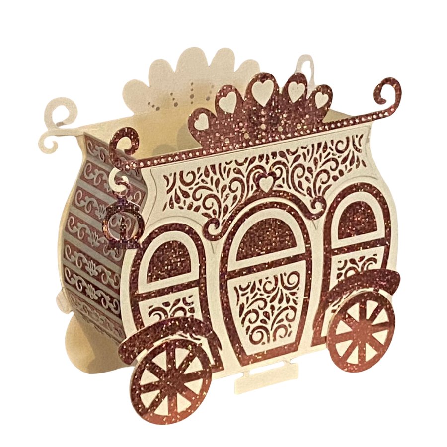 "Celebration Carriage" Gift Box Die Set Front