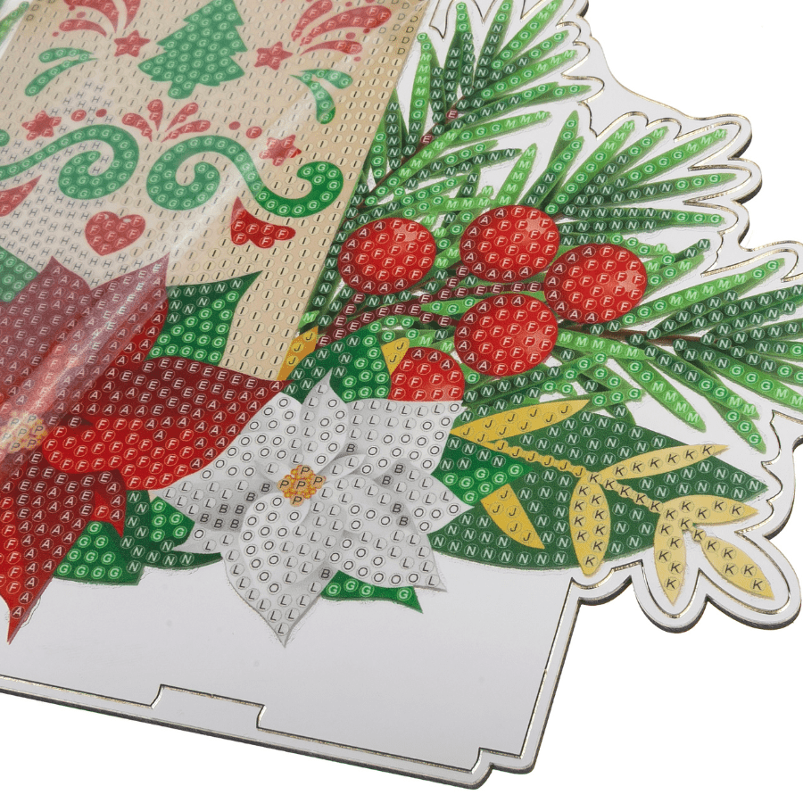 Christmas Candle Mirror Effect Crystal Art Decoration 4