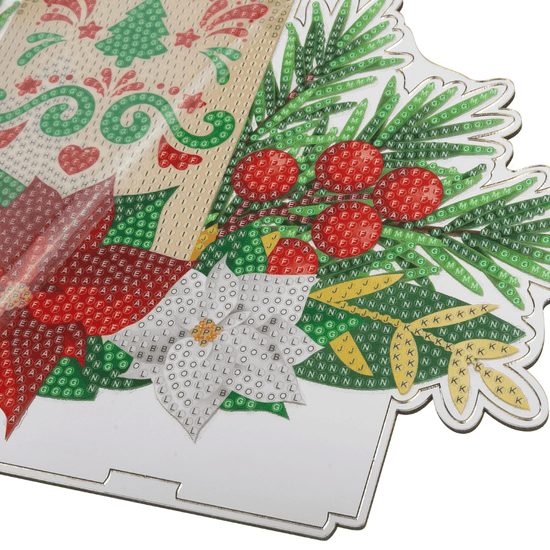 Christmas Candle Mirror Effect Crystal Art Decoration 4