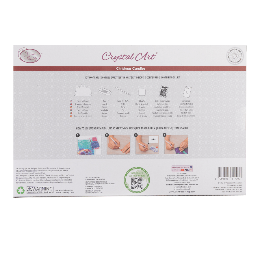 Christmas Candles 3D Scene Crystal Art Kit 1