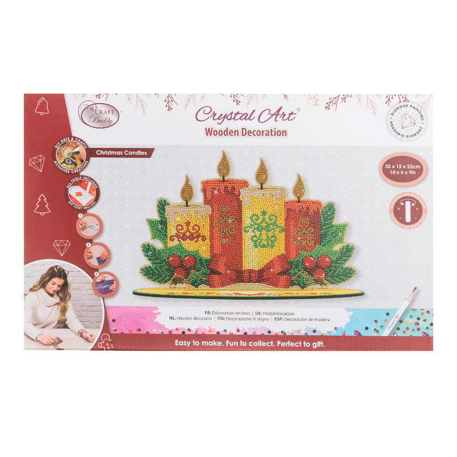 Christmas Candles 3D Scene Crystal Art Kit 4