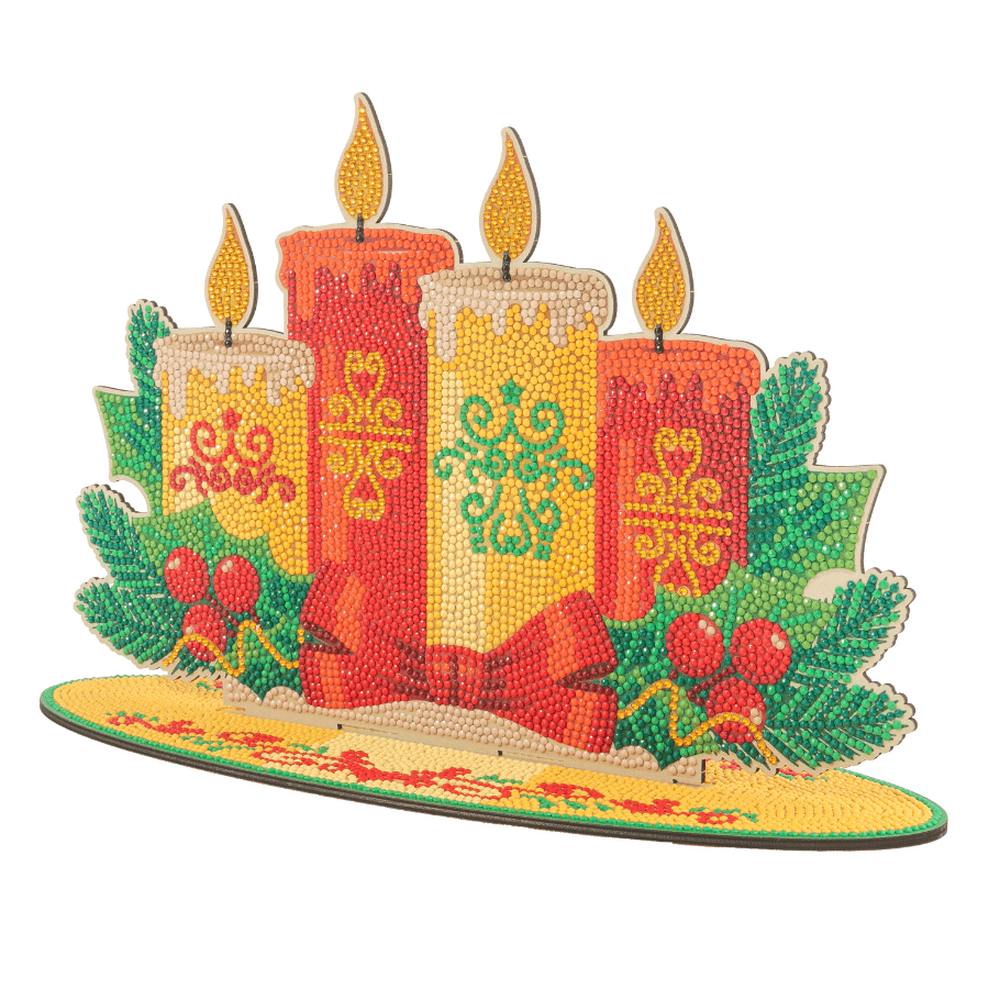 Christmas Candles 3D Scene Crystal Art Kit 7