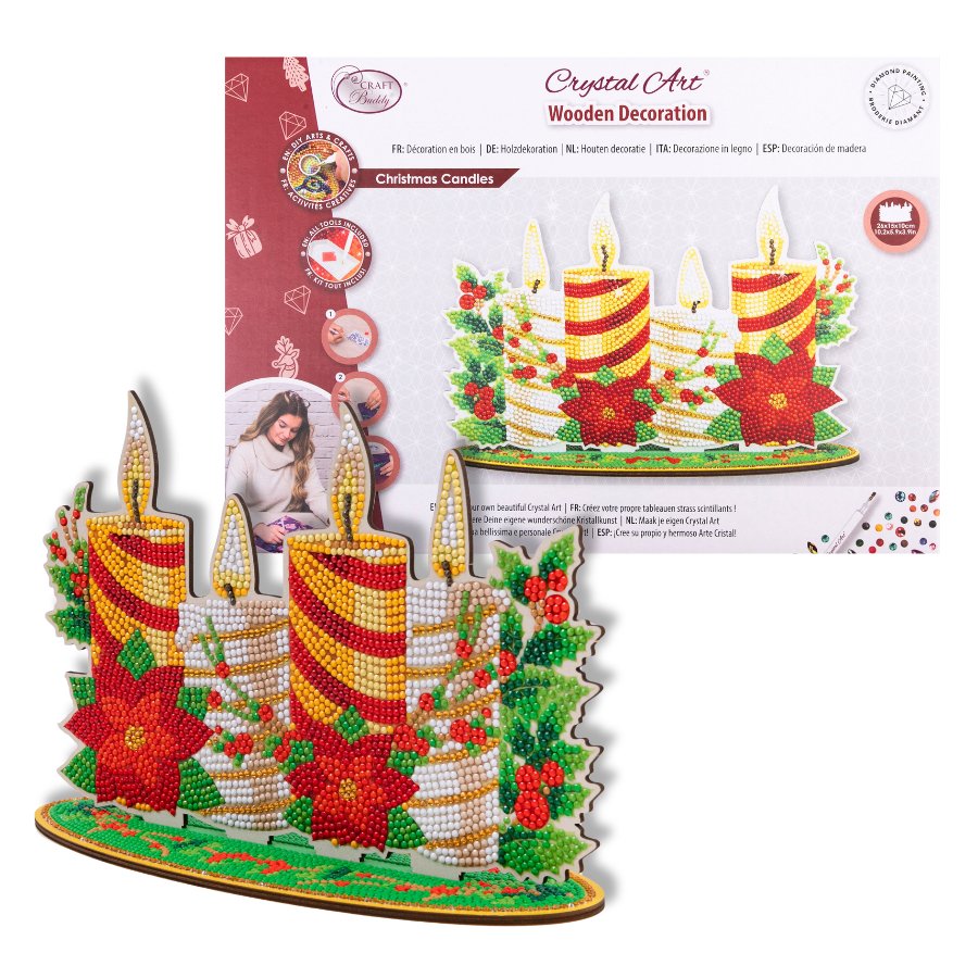 Christmas Candles Crystal Art 3D Scene Kit 9