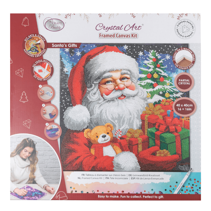 Christmas Crystal Art Canvas Duo Kit 40x40cm